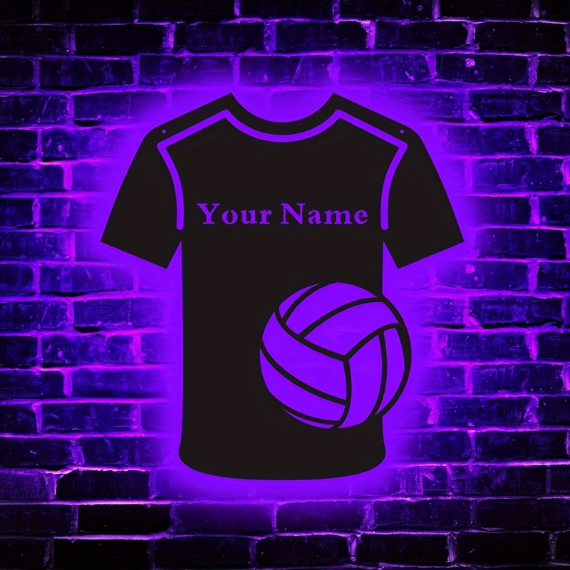 Customizable Volleyball LED Light for Personalized Decor