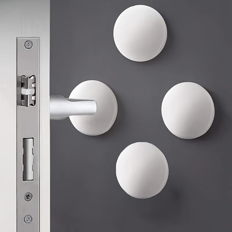 Image of 1pc/4pcs Self-adhesive Anti-collision , Effective Shock-absorbing And Silent Door Handle Protector Pad, For Preventing Damage From And Friction Of Items, With Peel-and-stick Application