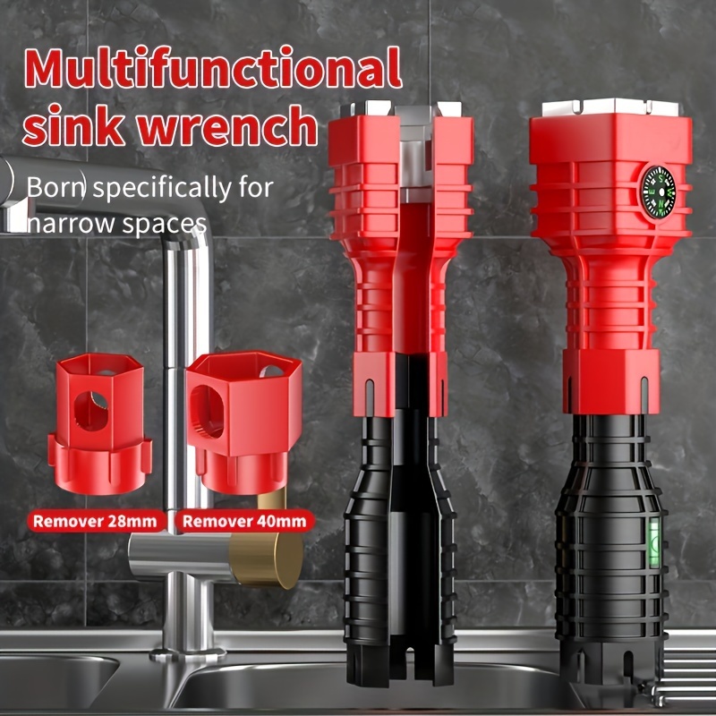 とてむ 24 in 1 multifunctional sink wrench narrow space bathroom - Temu