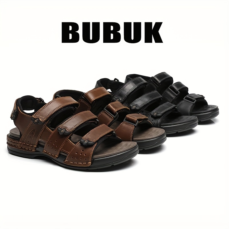 *'S New Upper Leather Fashion Open-Toe Casual Summer Sandals, Adjustable  Non-Slip Comfortable Soft Sole Strappy Sandals For *s Sandals *s - Main Image