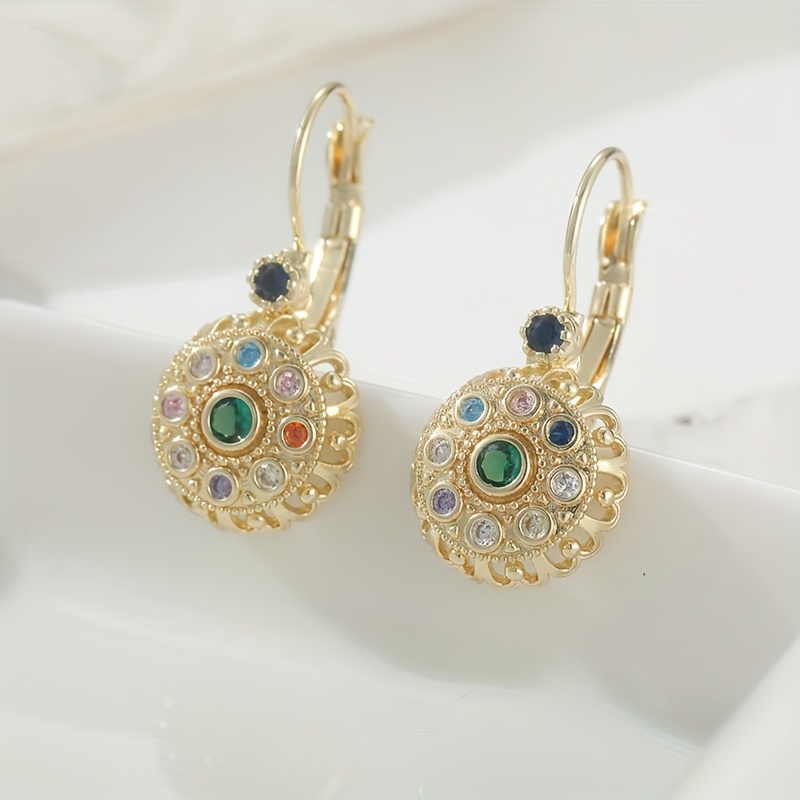 Women's Luxurious Bohemian Floral Design Multi-Colored Earrings
