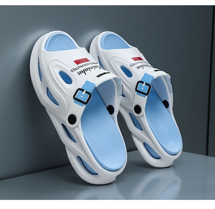 mens summer slip on slippers with anti slip eva thick sole dual purpose outdoor and casual beach sandals for driving Product details 10