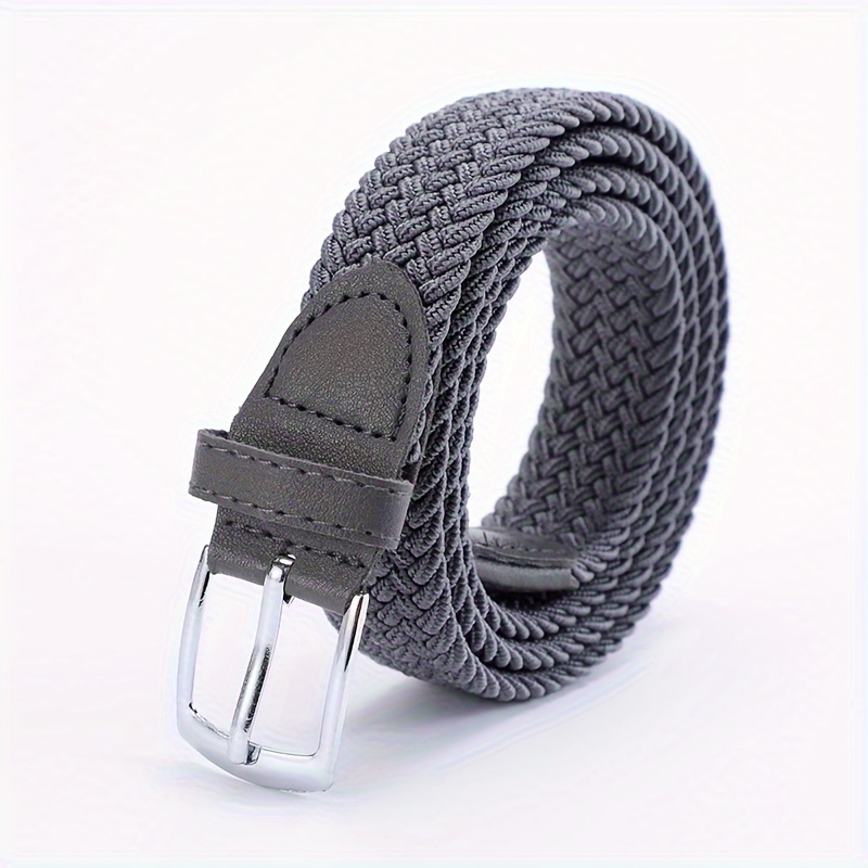 Square Pin Buckle Woven Belt Casual Stylish Braided Belts