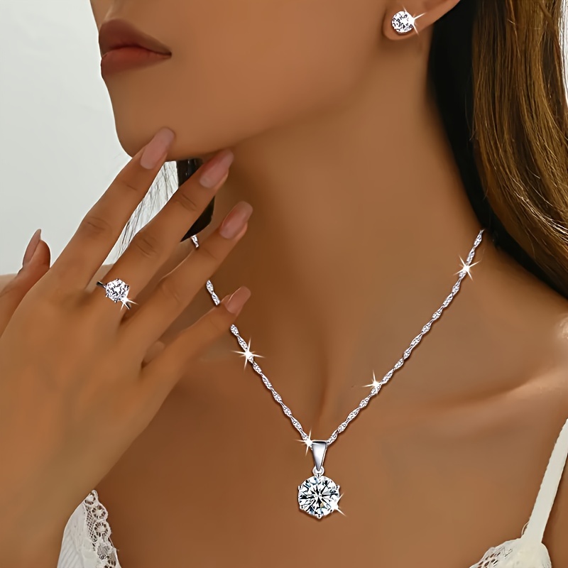 

- Women's Jewelry Set Moissanite Is For Parties And Outfits, A For Of Christmas And Day