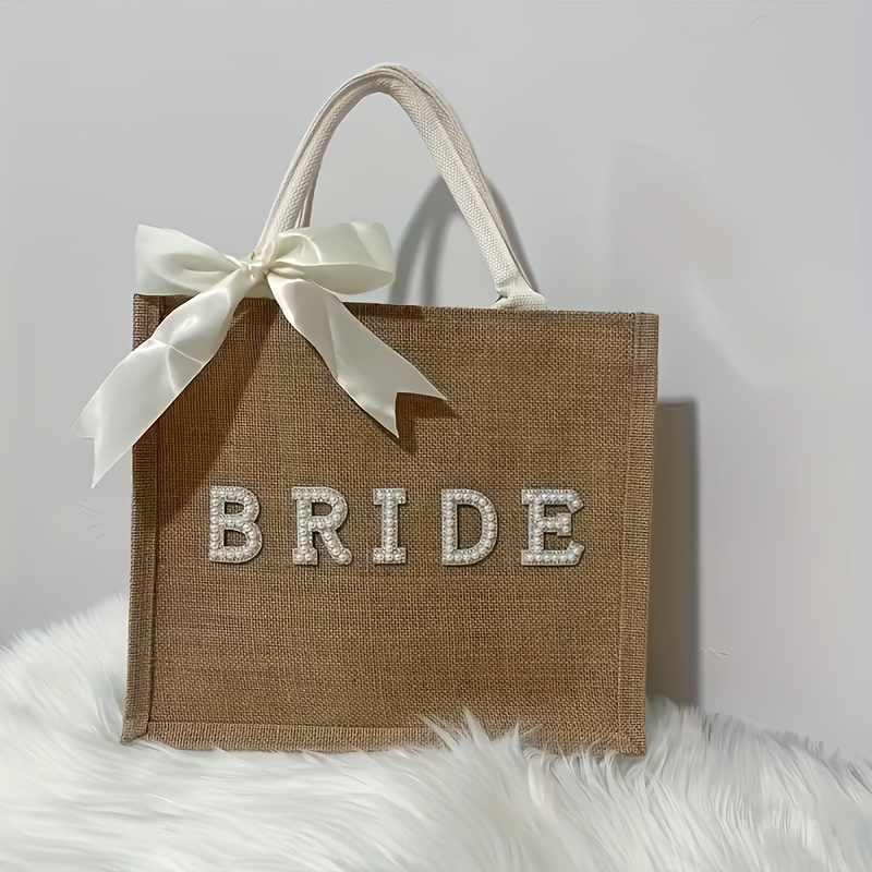 E-shop ., Braut-Handtasche mit Aufschrift, Hochzeitsdekoration-Reiseaccessoire, geeignet für Freundin, Ehefrau, Mutter, Tochter für