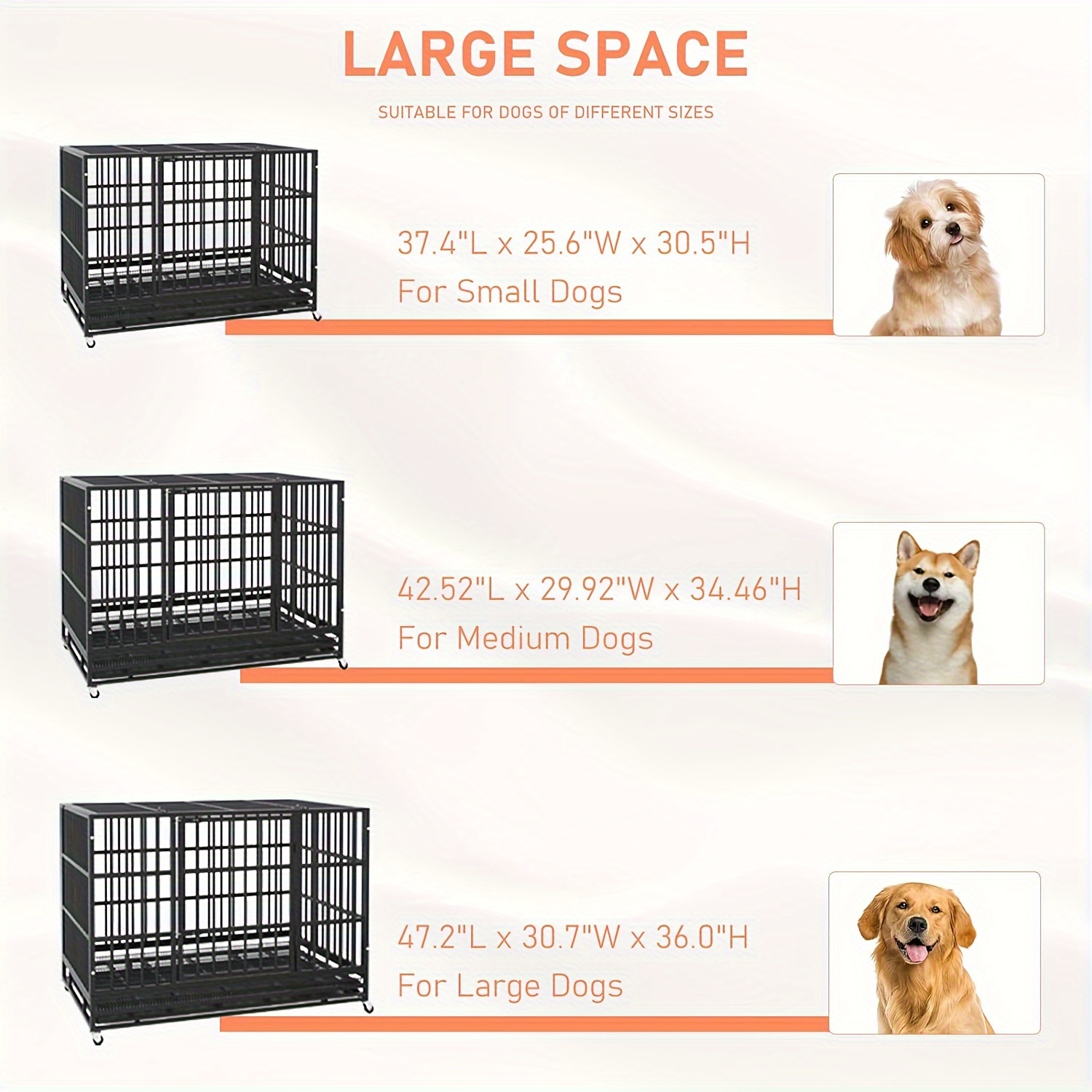 48 Inch Dog Crate Heavy Duty Dog Crate Indestructible 48 Inch Dog