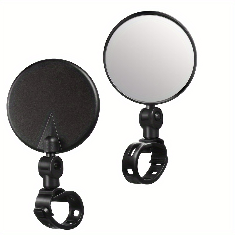 2pcs Black Adjustable Rear View Mirror For Bikes, Universal Rearview Mirror For Handlebars, Wide Angle Acrylic Convex Safety Mirror For Adult Bikes/kids/road/mountain Bike.bike Mirror