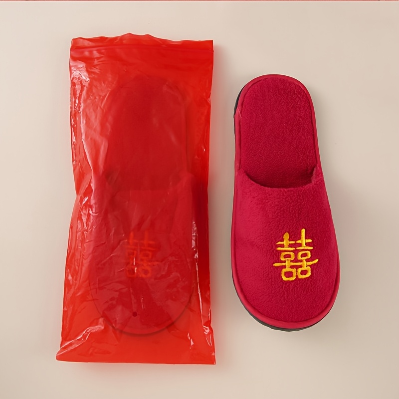 disposable   coral slippers   hotel chinese wedding bride and groom thickened   wholesale disposable slippers   home indoor coral slippers b   hotel   indoor slippers home home home