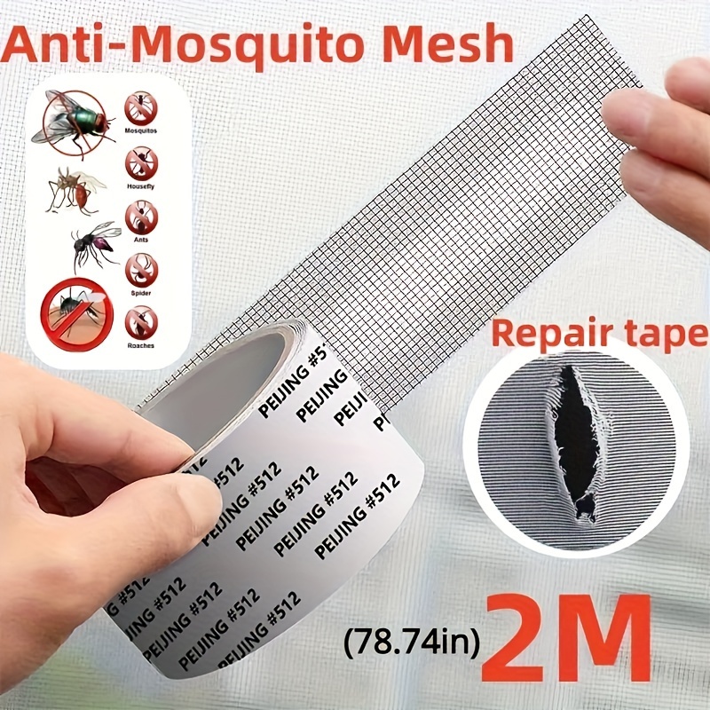 waterproof self   window screen repair tape anti insect mesh patch for   curtains strong   repair tape for torn screens 2m 78 74inch length