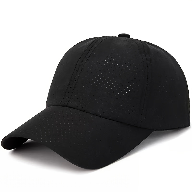 TEMU Zomer Zonneklep Sneldrogend Mesh Baseballpet, Ademende Zonnehoed