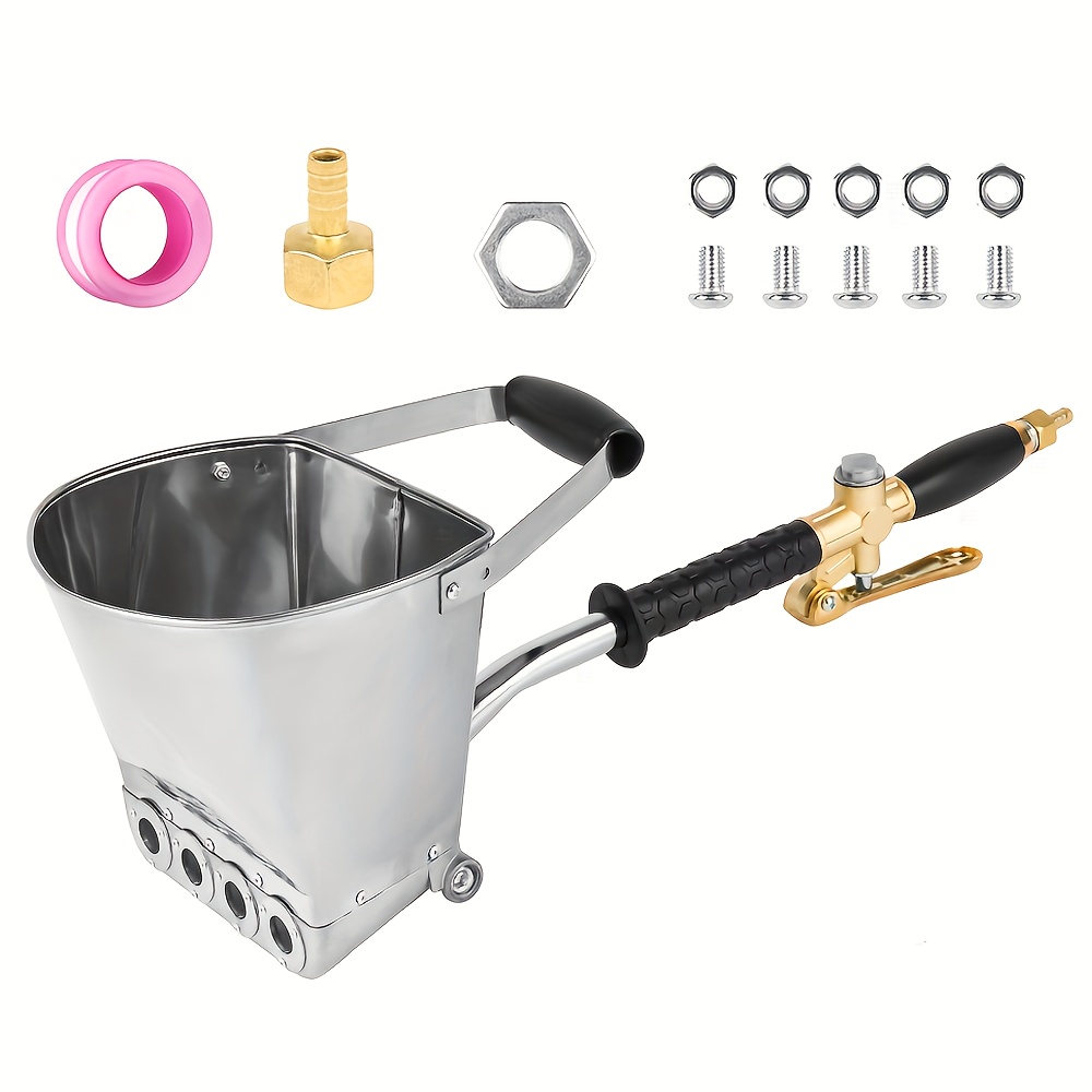 1 set professional 4 hole wall cement spray gun household cement mortar spray gun 4 jet wall sprayer concrete sprayer handheld plaster air sprayer multiple components suitable for home   projects ideal gift for contractors  