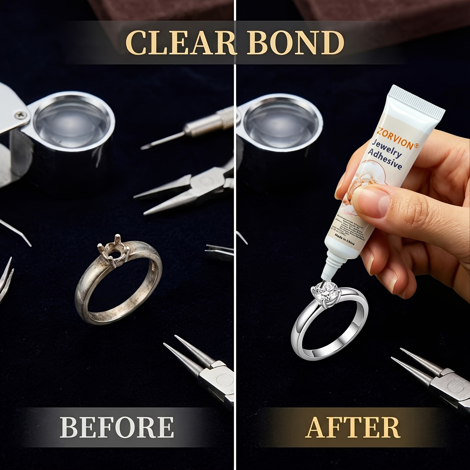 Jewelry Adhesive for Bonding Pearls, Rhinestones, and Gemstones