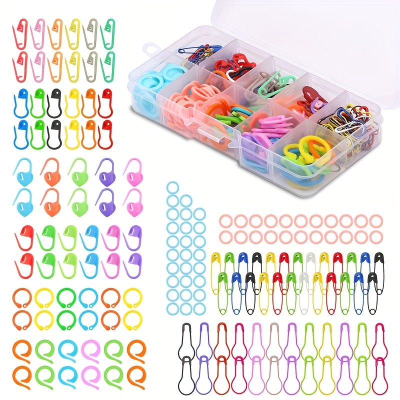 

209pcs Ensemble de de point de , de comptage de point de crochet multicolores, avec boîte de rangement en plastique, pour les de et les modèles de