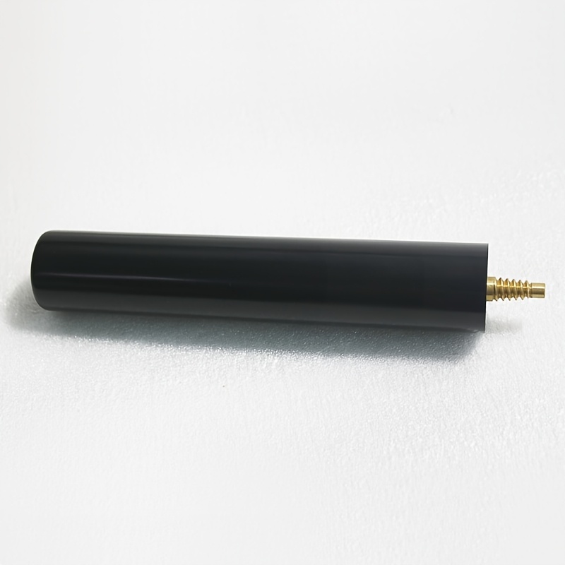 TEMU Classic 6-inch Tip Extension, Black Glossy Billiard Cue Extended , Snooker Cue Extension Accessory