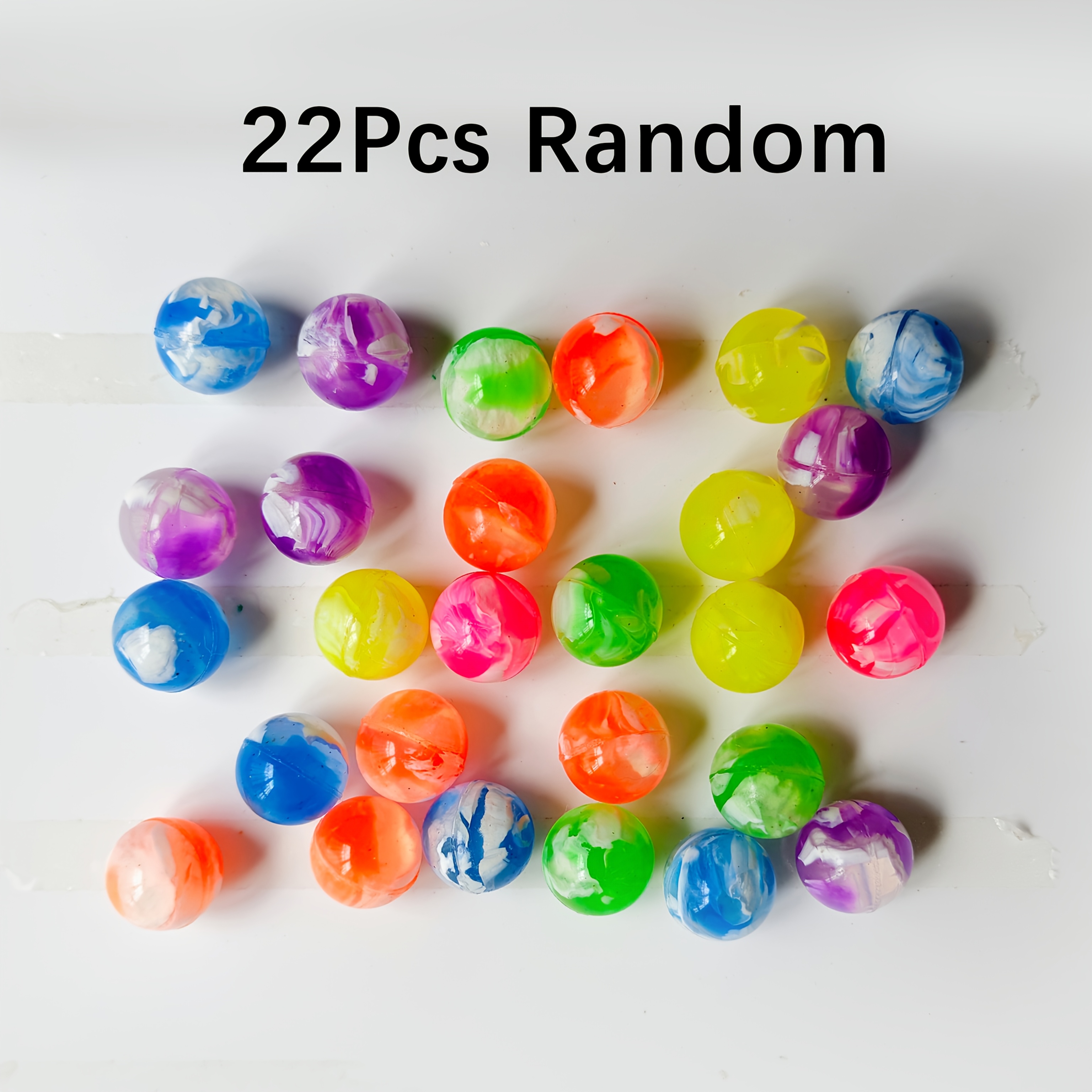 TEMU 22 mini balles rebondissantes colorées, parfaites pour de fête d'enfants, les prix de classe, de panier de Pâques, les jouets anti-stress ,
