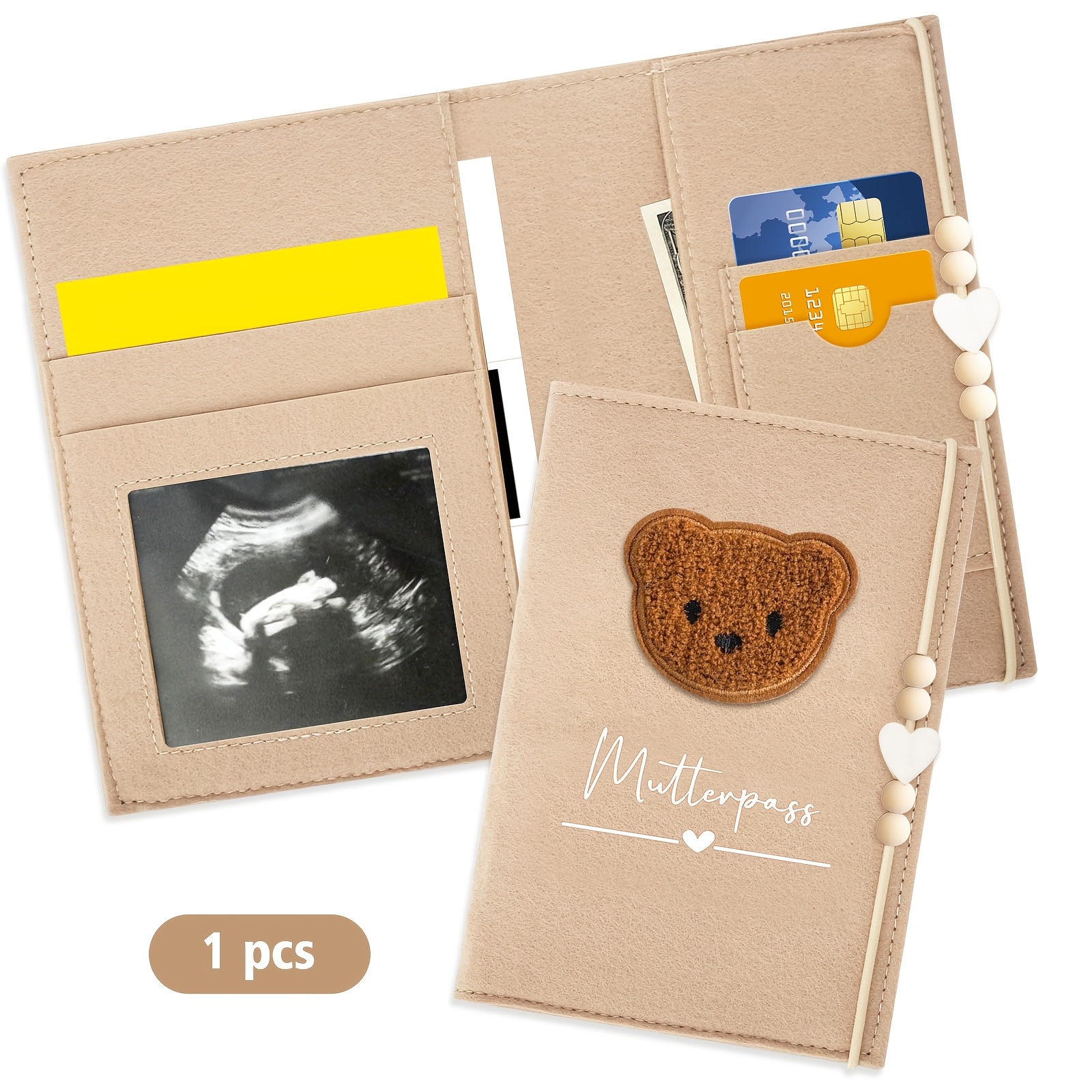 TEMU New 2026 Model, Hand-embroidered Certificate Photo Album Storage Pouch, Certificate Photo Album, Birth Certificate Photo Album Bag, Exquisite