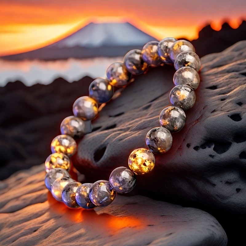 Luminous Stone Bracelet with Chakra Flame Stone