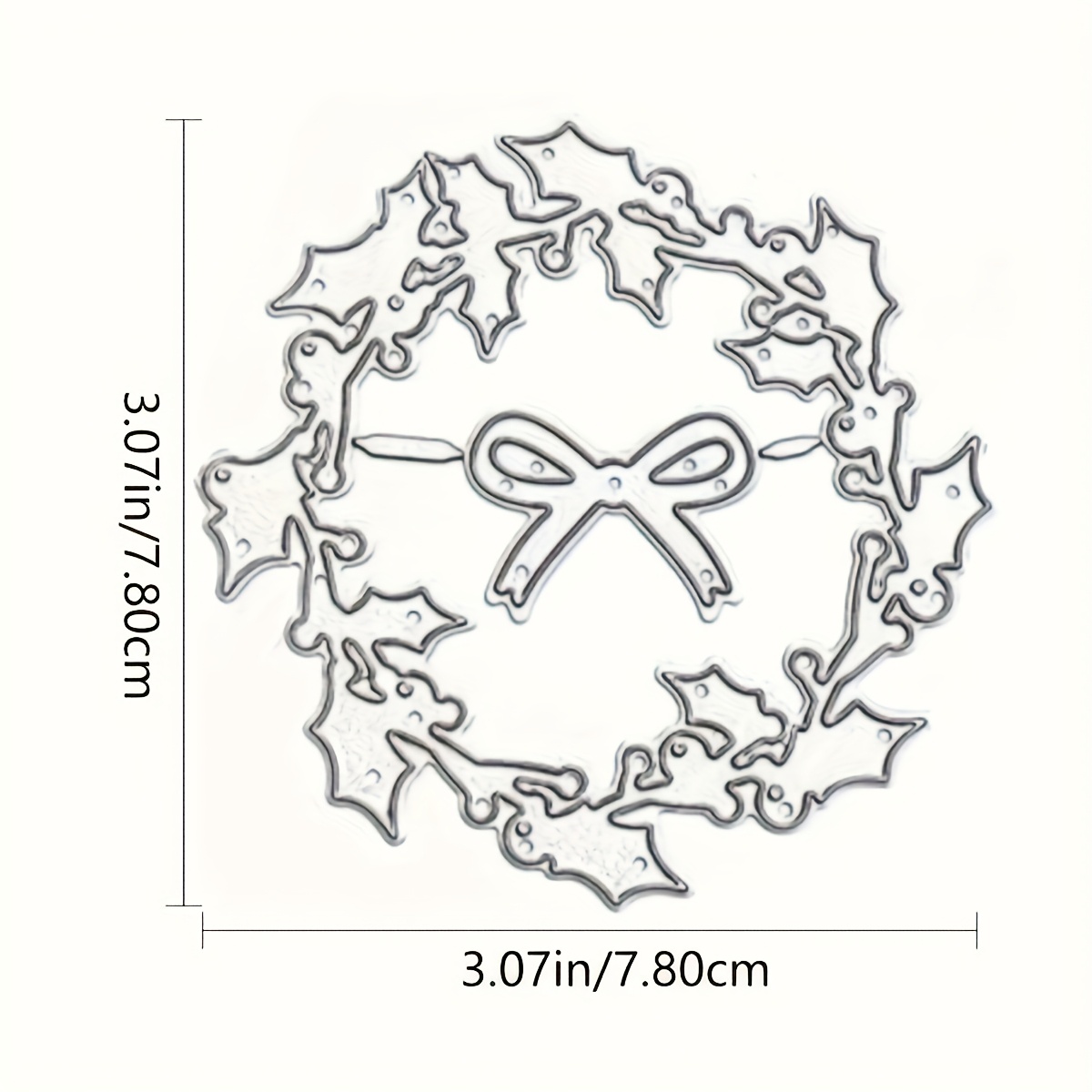 1pc Wreath Metal Cutting Die For Scrapbooking - New Cutting Die For Album, Card Making, Decorative Paper Crafts & Christmas
