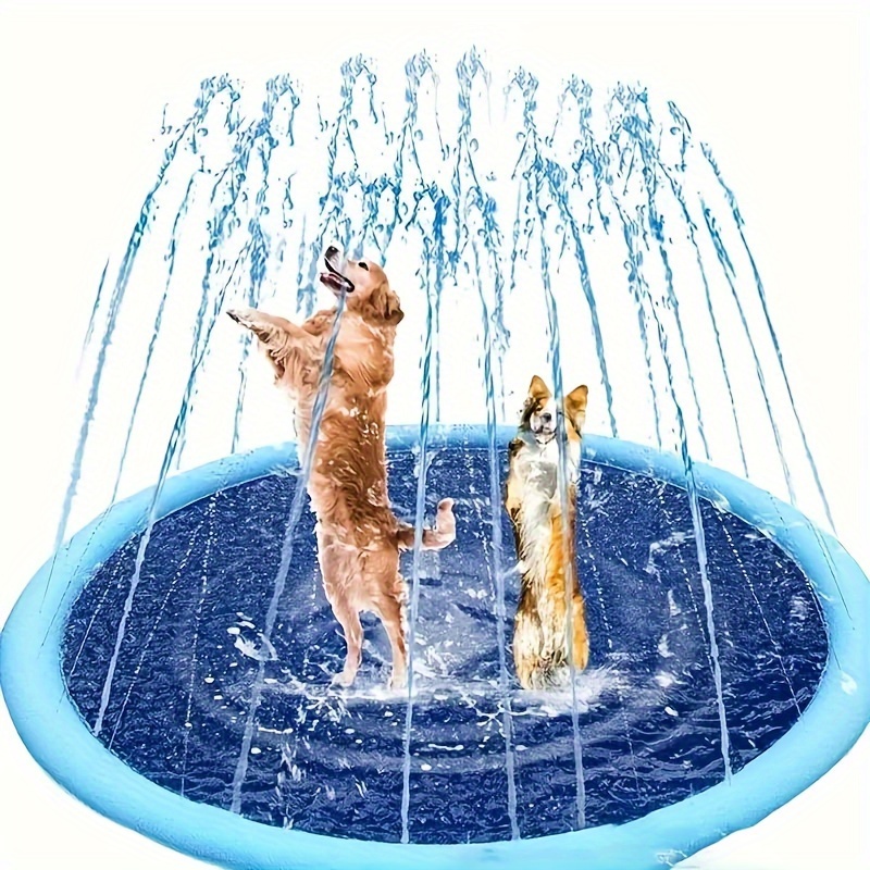 

Pet Splash Pad With Sprinkler, Anti-slip Dog Pool, Durable Outdoor Water Play Mat For Small, Medium, & Large Dogs, Summer Backyard Fun For Pets