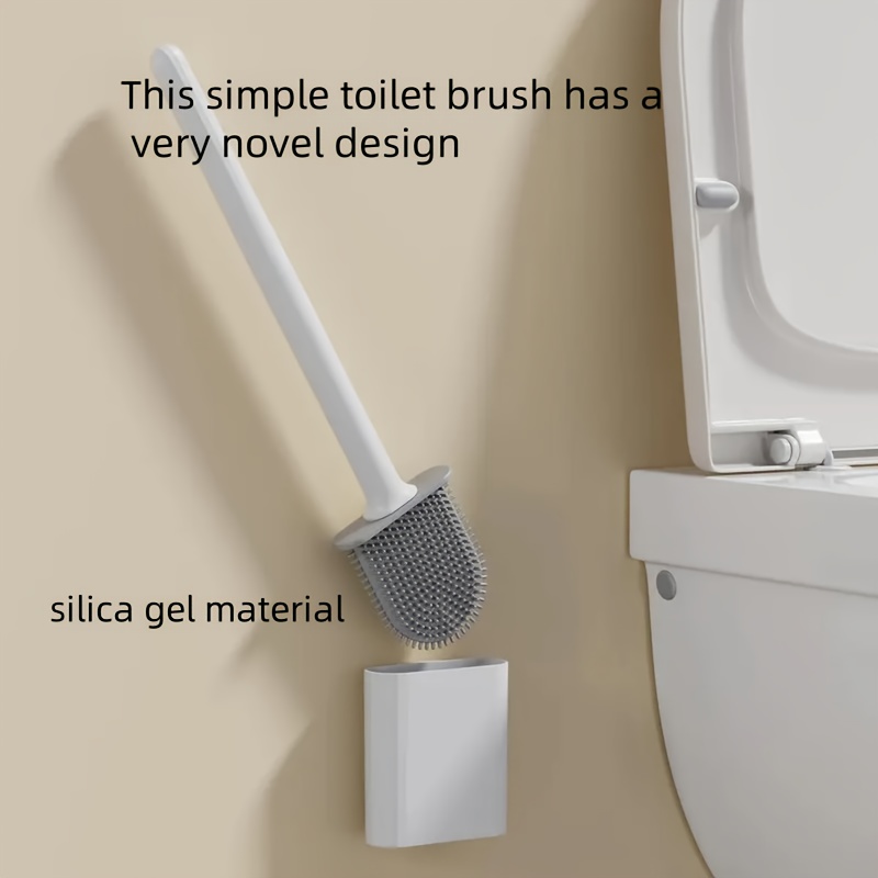 E-shop 1 Stück Lange Griff Flexible Toilettenbürste - Schnelltrocknend Einfach zu Reinigen Badezimmerzubehör