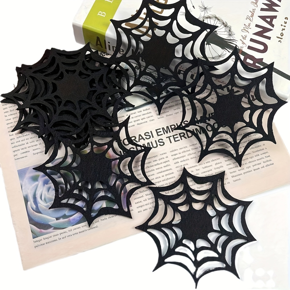 

6pcs Handcrafted Wooden Spider Web Coasters -superkheat Insulation, Stylish Drink Protectors & Durable Cup Matsperfect Halloween Home Decor, Room Accent & Drinkwareaccessories Gift Set