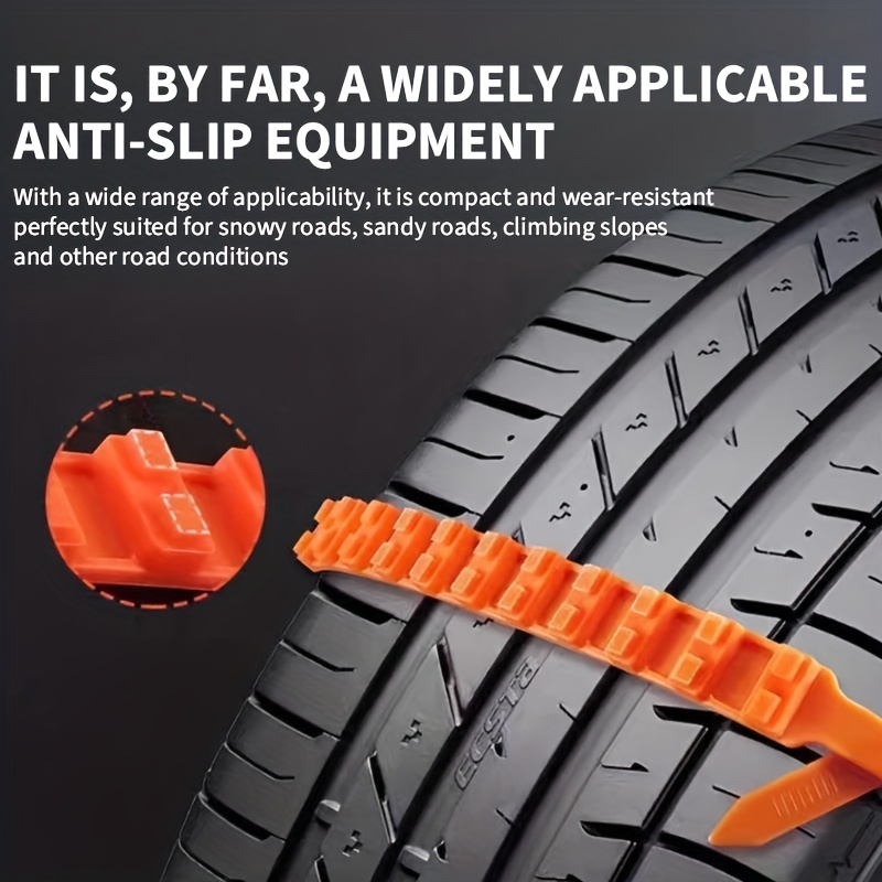 50 pack car emergency snow chains winter driving anti slip   ice and snow chains for cars suvs and trucks tire grip enhancer for   terrain Product details 1