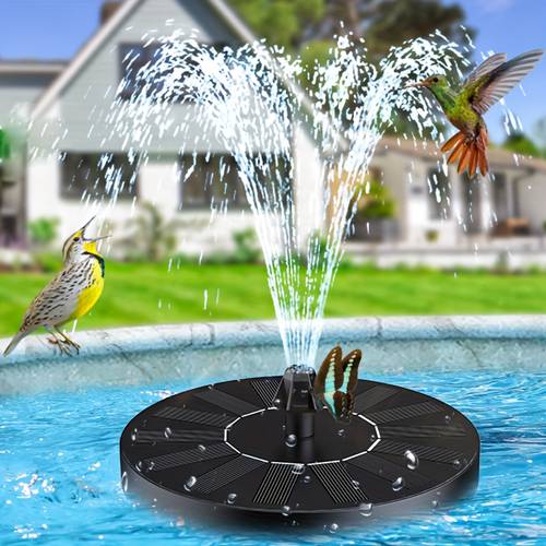 1 4 w solar powered automatic fountain with 6 nozzles outdoor ponds courtyards and gardens pool bird feeding fish tank decoration without battery
