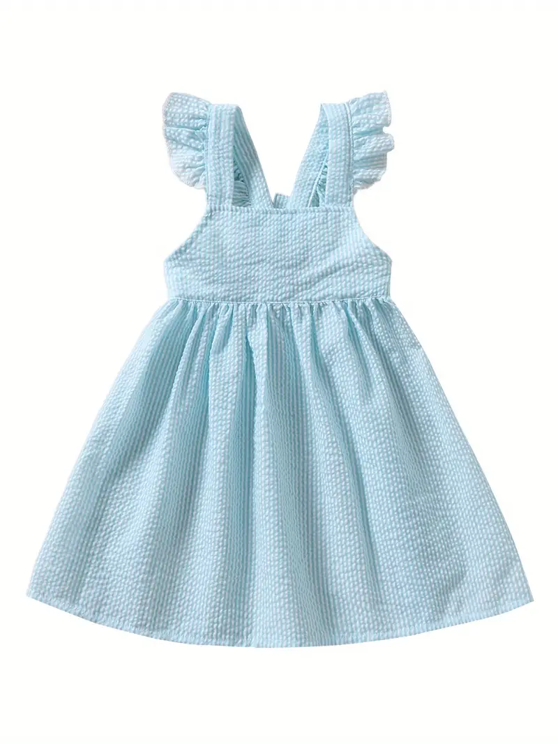 baby girl summer dress ruffle sleeves square neck striped a - Temu baby girl summer dress ruffle sleeves square neck striped a - Temu