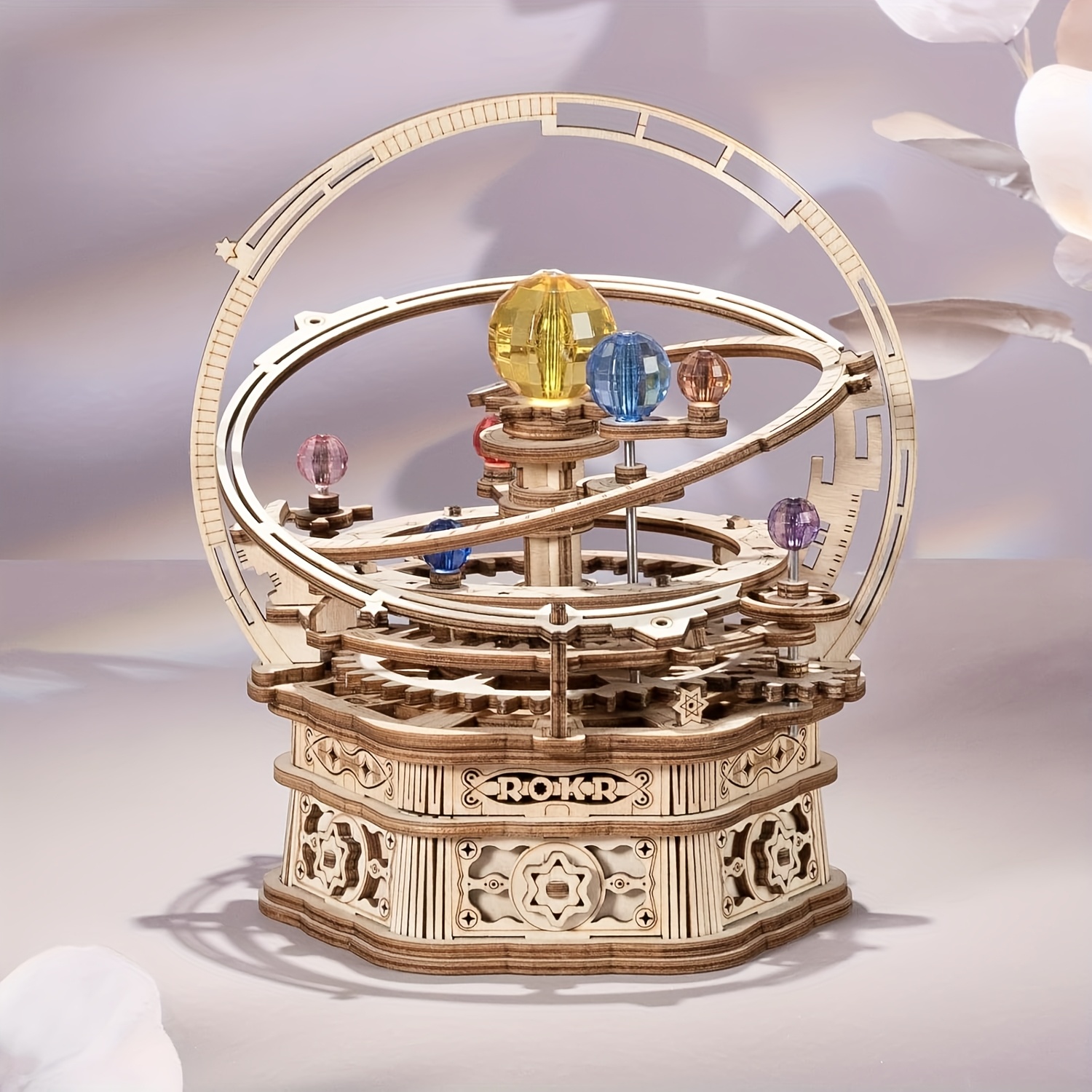 TEMU Robotime Music Box 3d Puzzles For Adults, Diy Wooden Mechanical Building Model Kits, Birthday/christmas Gift For Teens 14+ - Starry Night