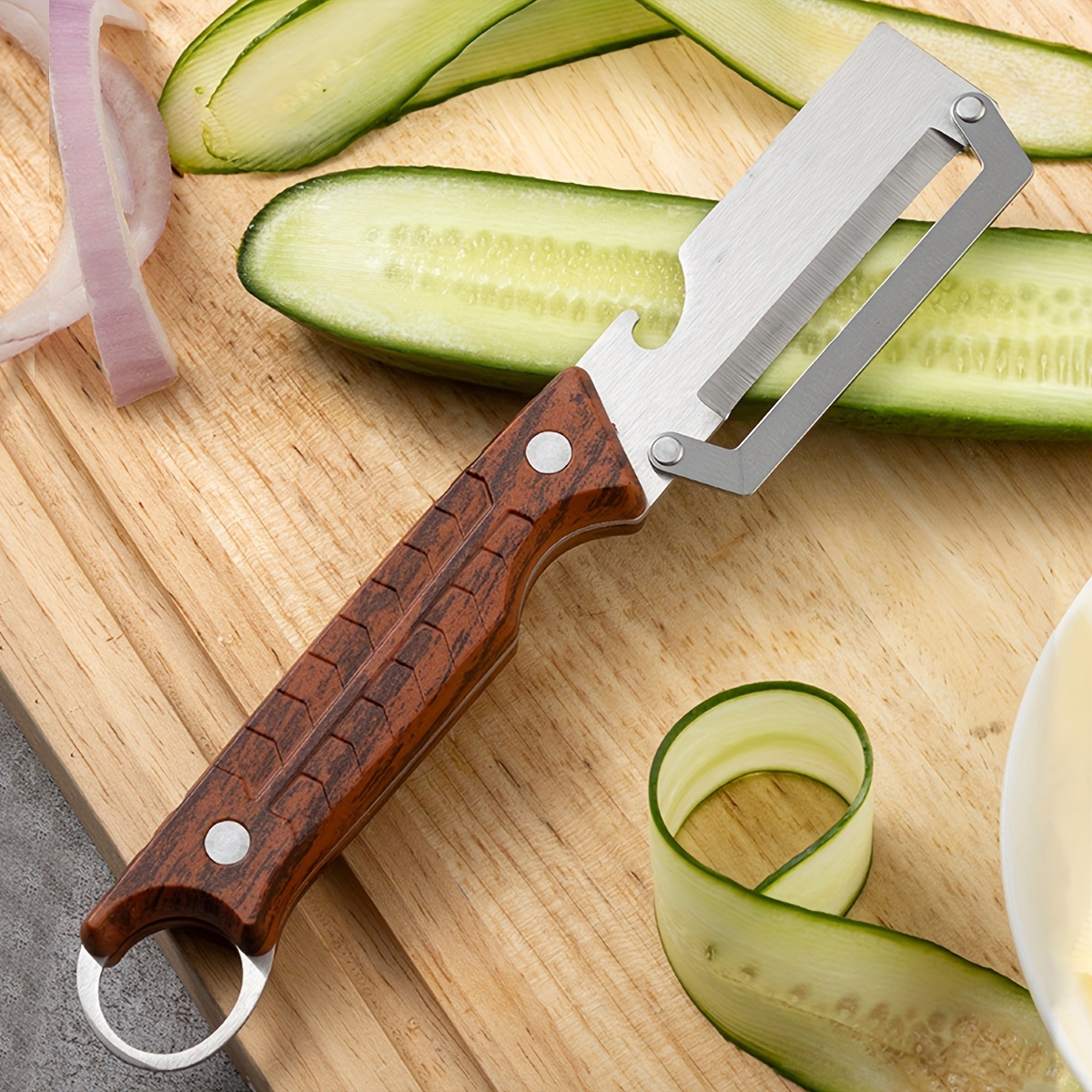 1pc stainless steel   peeler   kitchen peeler fruit stand peeler wine opener two in one