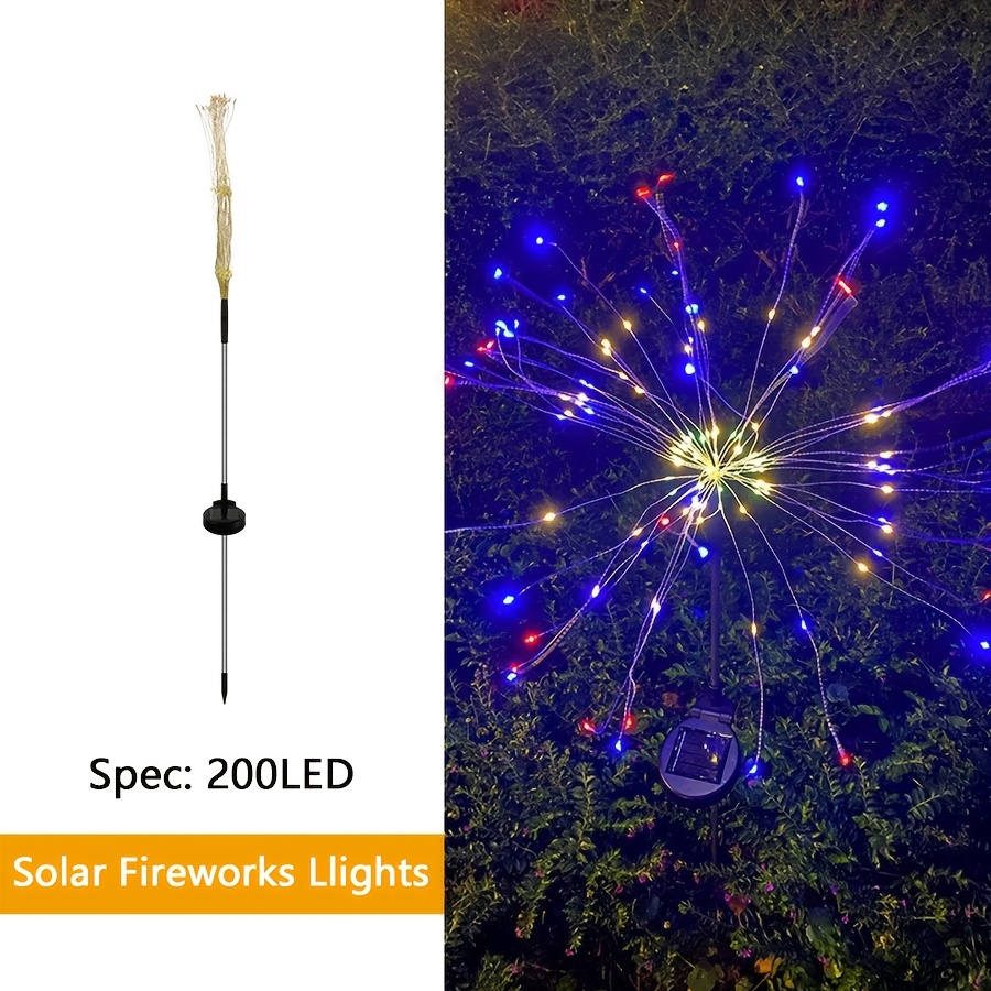 TEMU Upgraded 2-pack Solar Garden Lights - Weather-resistant Outdoor Decoration For Lawn, Courtyard & Garden