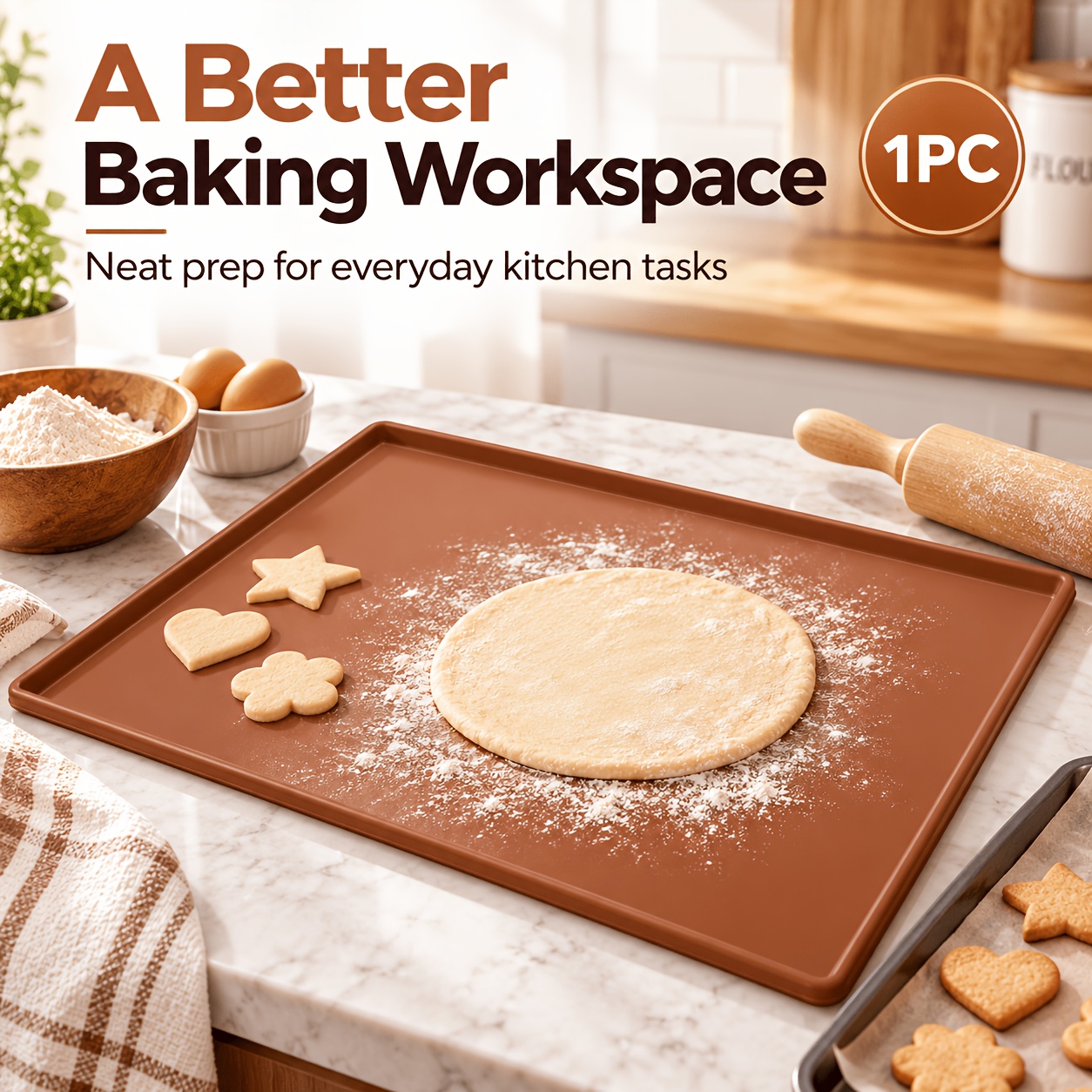 Image of Roll Tray, Roll Cake Flexible Silicone Baking Tray, Silicone Baking Biscuit Tray Baking Tray, Silicone Baking Tray(brown), , Baking Dish