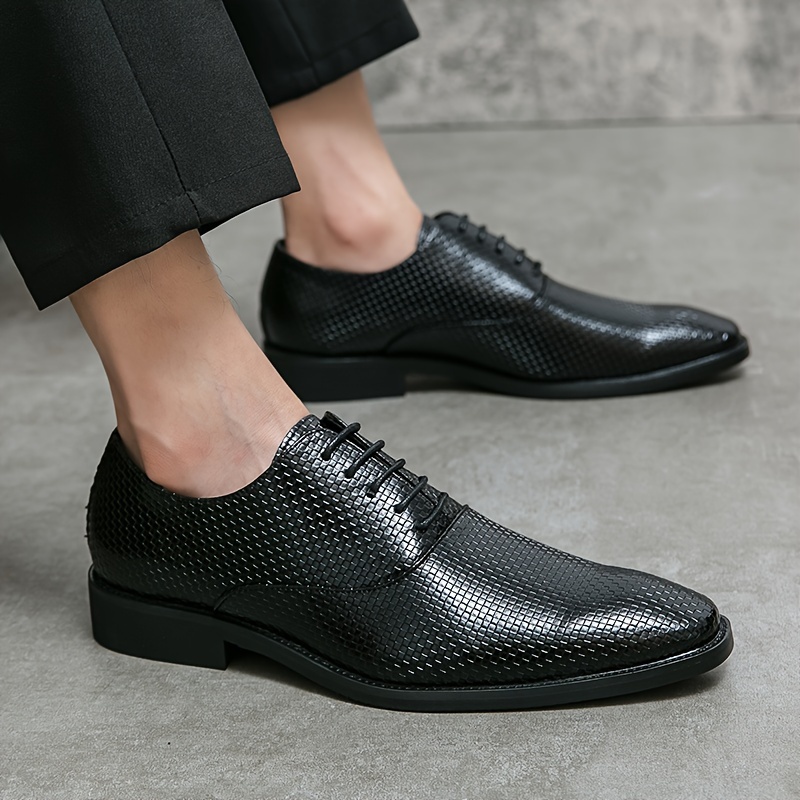 Mens Solid Dress Shoes Wear Resistant Anti Skid Slip On Shoes With Pu  Leather Uppers For Black Tie White Tie Events, Quick & Secure Online  Checkout