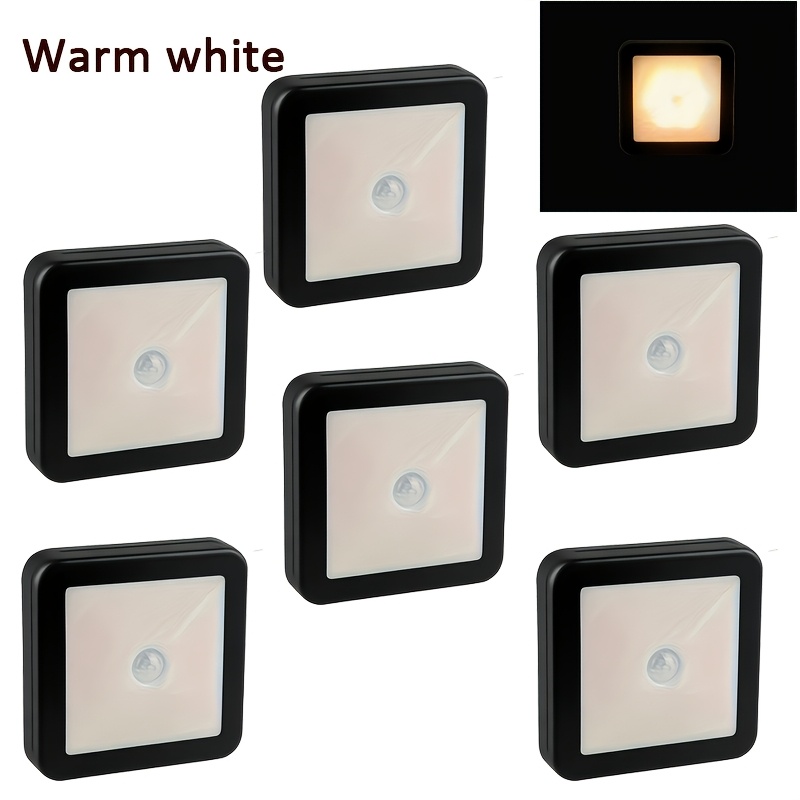 Sensor 6-led Ceiling & Floor Light, 2 Color Options, Auto , Energy , Plug-and-play Installation, Design For Hallway, Staircase, Living Room, Bedroom, Home And Garage