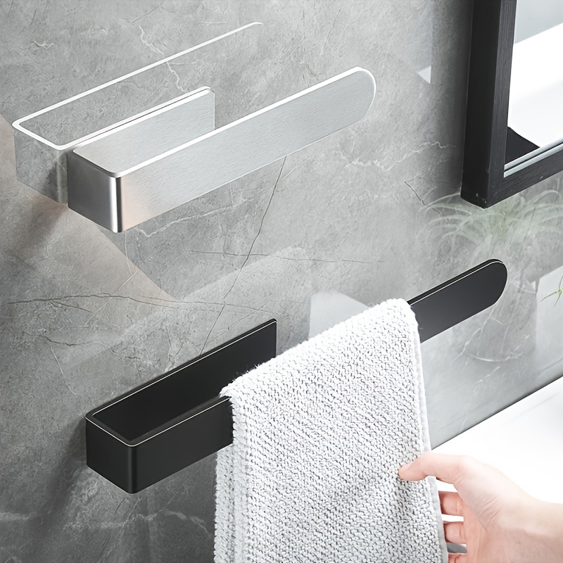 

Modern Stainless Steel Towel Rack - Self-adhesive Wall Mounted Towel Holder For Bathroom - Hand Towel Bar - No Electricity Required - Bathroom Accessories