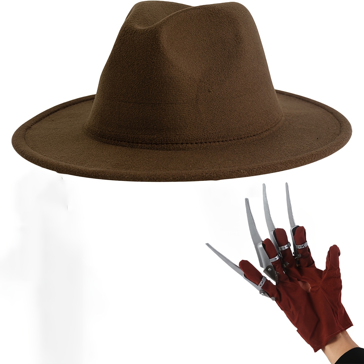 TEMU Griffes et chapeau terrifiants, accessoires de costume de , accessoires de costume d'Halloween