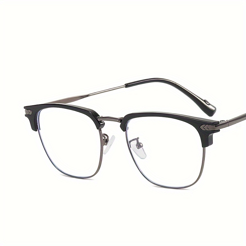 elegant square frame glasses clear lens unisex ideal daily Temu