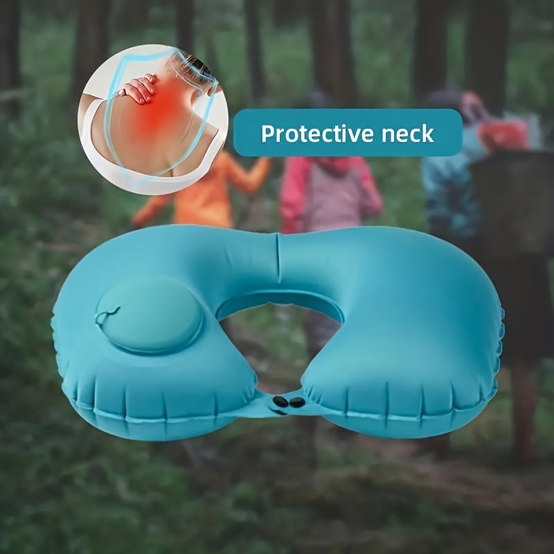 

1pc U-shaped Portable Neck Pillow, Comfortable Travel Cushion For Camping, Car & Airplane Use, Machine Washable, Fantasy Theme, , Multi-position Sleeper, Snap Closure, Polyester Cover, Pvc Material