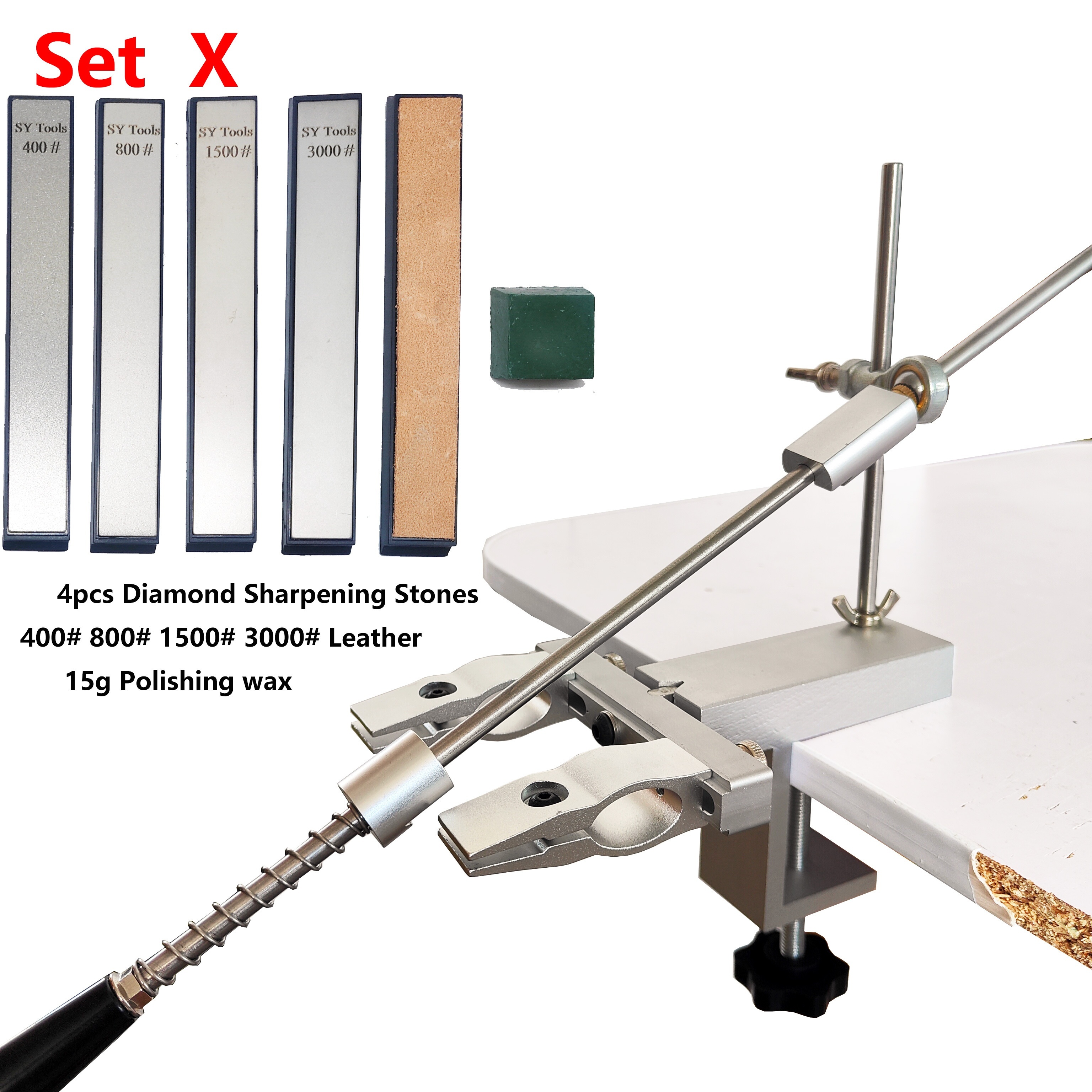 1 set professional kitchen knife outdoor knife sharpener sharpening system fixed angle knife sharpener quick sharpening tool western knife bread knife outdoor straight knife short and medium knife sharpening tool diamond sharpening stone set