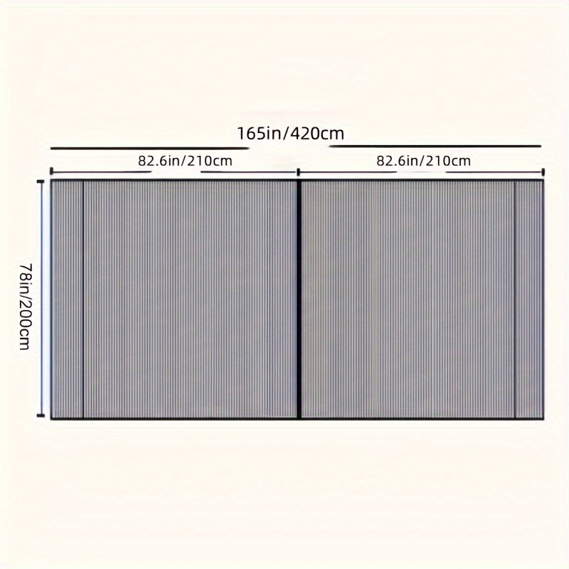 Garage Door Screen With Net Curtain And - Reinforced Fiberglass Mesh Window