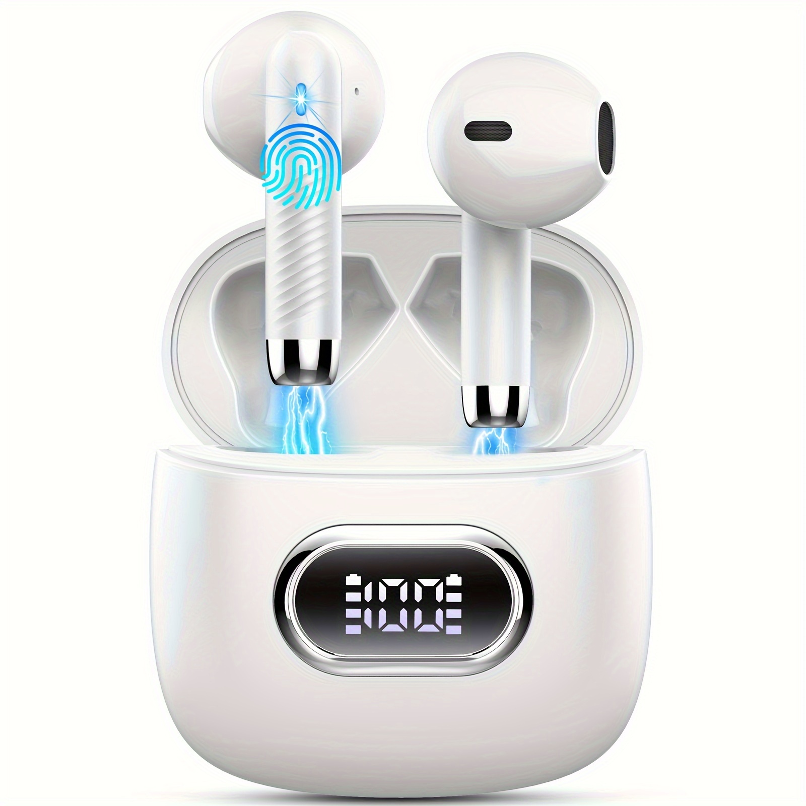 TEMU J52 Wireless Earbuds, 2024 Wireless Headphones With , New Mini Wireless Earphones In Ear 4 Enc Mic, Noise Cancelling Ear Buds 42h Wireless