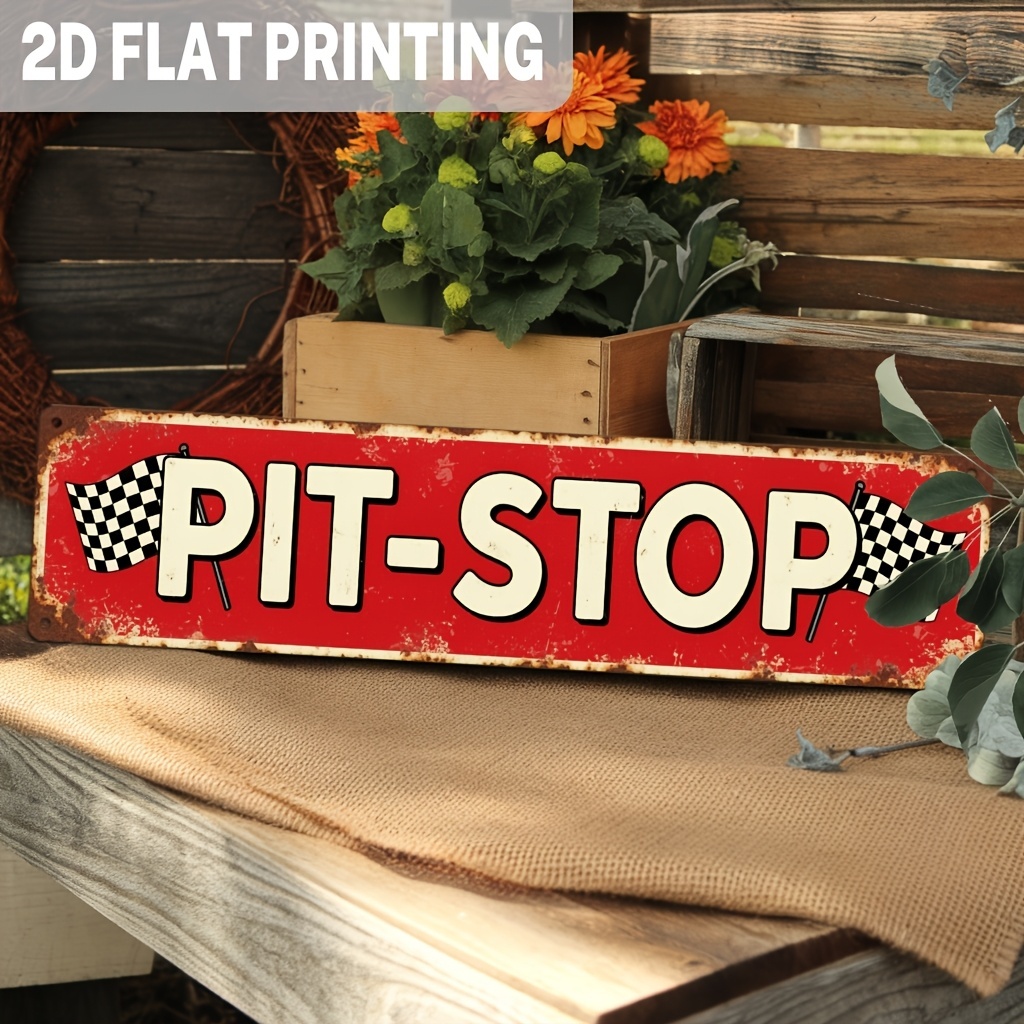 TEMU 2d Flat, [2d Flat] 2d Flat, 1pc, Sign, , Vintage Racing Theme, Wall Hanging, Garage Decor, Workshop, For Man Cave, Auto Enthusiast Room, Plaques