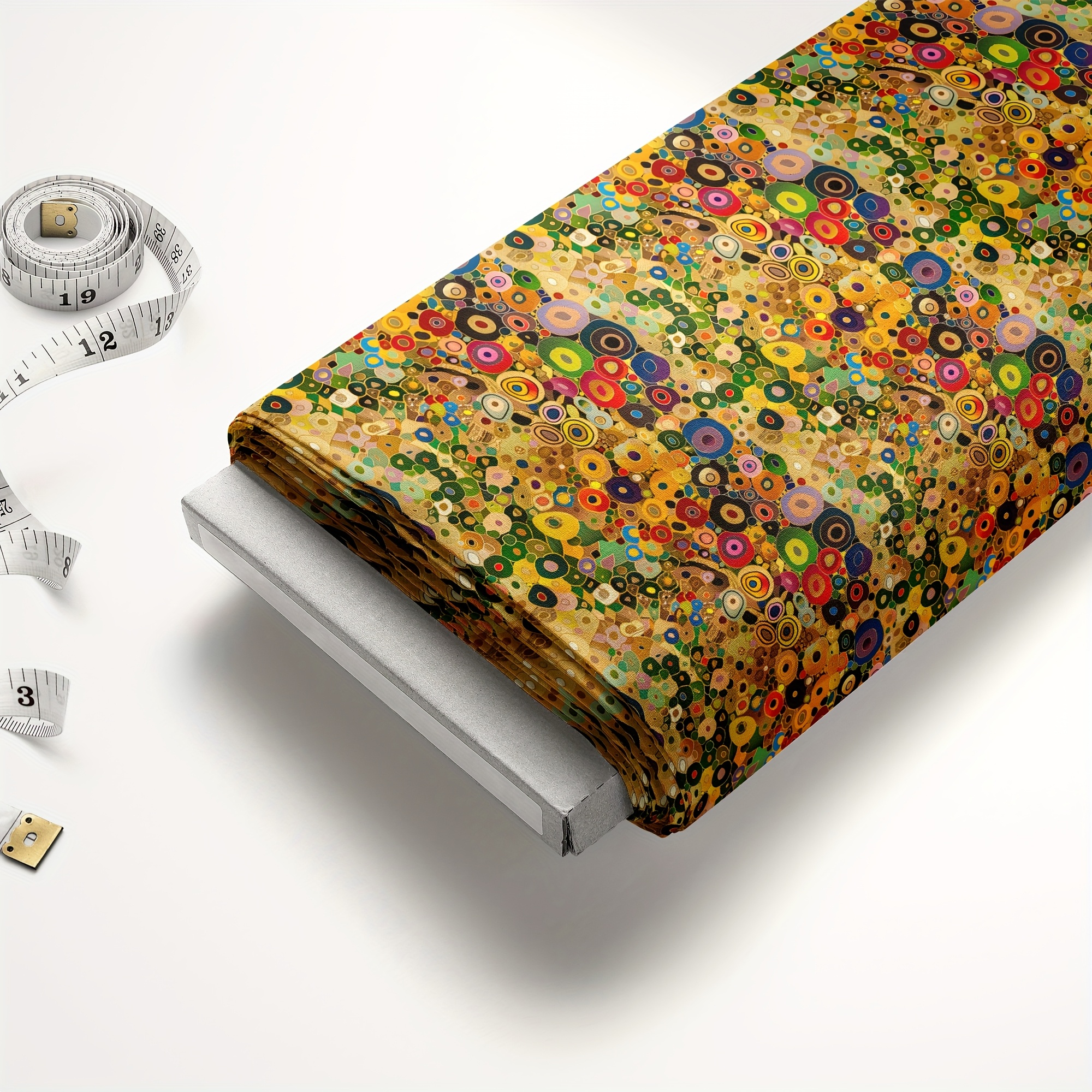 1pc 39 X (100 X 150 Cm) Mystical Klimt Pattern Element, 100% Polyester Fabric 120gms, Suitable For Craft Projects, Wallet Making, Handmade Sewing Materials Home Decor, Essential For Craft Enthusiasts