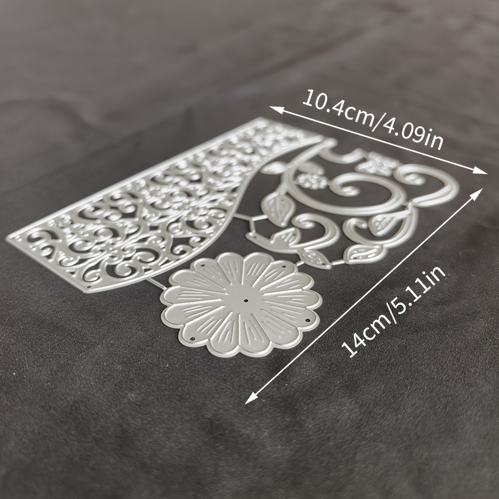 E-shop Scrapbooking-Stanzform mit Blumen und Spitze | Ideal für Papierbasteln, Kartenherstellung, Scrapbooking und Album-Dekoration, Robuste