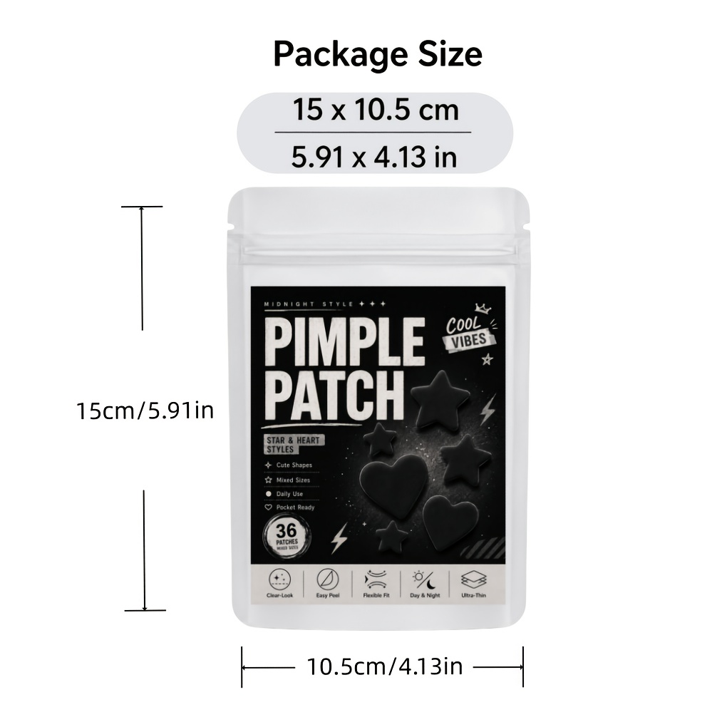 216/792pcs Black Star and Heart Hydrocolloid Pimple Patches