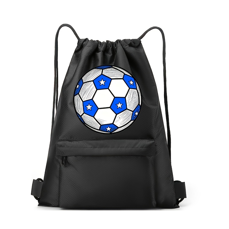 TEMU Sac de football à cordon de serrage personnalisé et tendance, sac de sport multifonctionnel, sac à dos de rangement avec nom/ personnalisé,