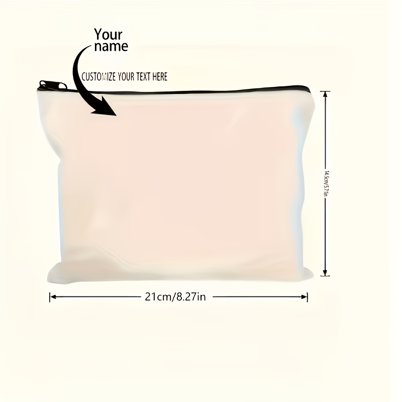 TEMU 1pc/10pcs/15pcs Customizable Zipper Makeup Bag, Multi-functional Storage Pouch/toiletry Bag, Your Photo, An Ideal Gift For , Lightweight With