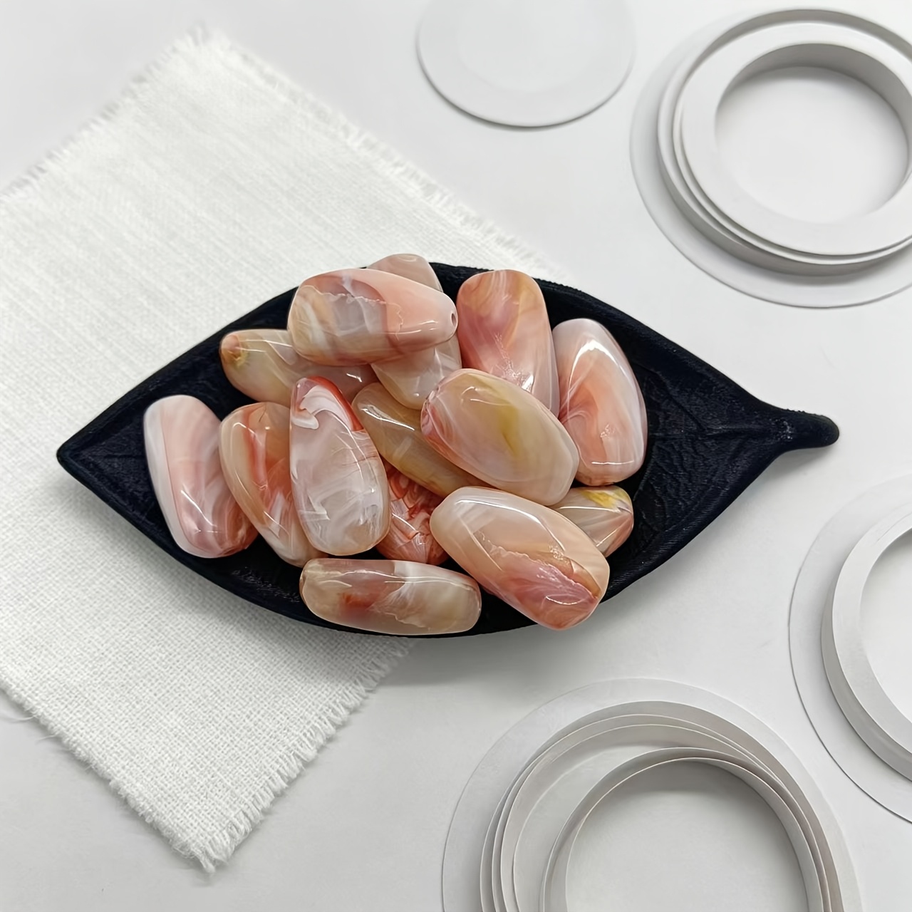 Smoky Acrylic Freeform Beads for DIY Accessories