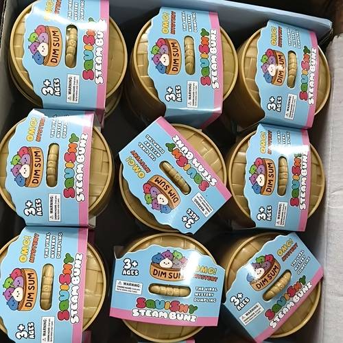 viral bun toy creative face simulation relax toy slow rebound gadget with mini steamer random dumpling box 6 color dumpling toys