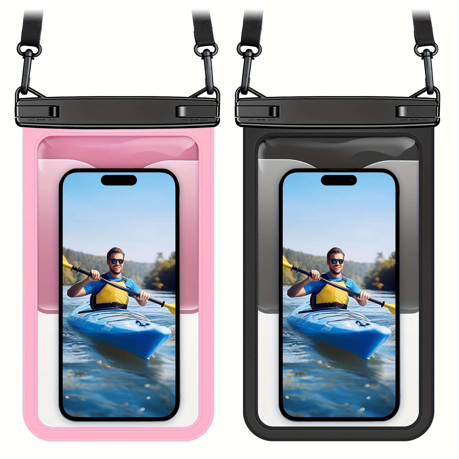 waterproof phone pouch waterproof phone case lanyard ipx8 Temu Oman